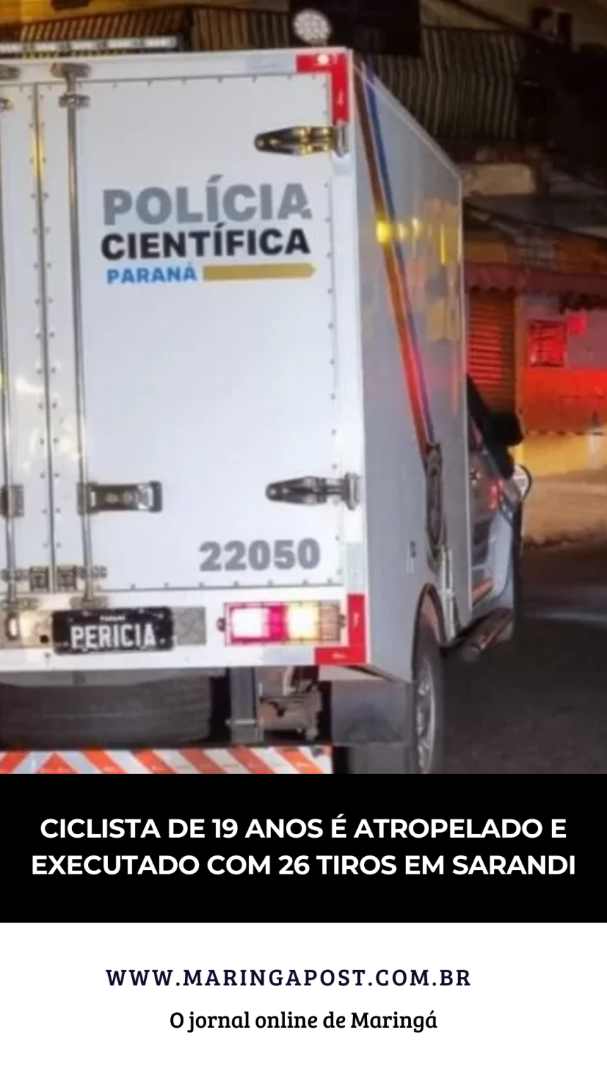 Ciclista de 19 anos é atropelado e executado com 26 tiros