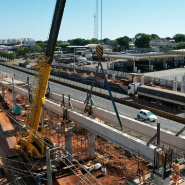 Obras do viaduto seguem dentro do cronograma e previsão de entrega é início do segundo semestre